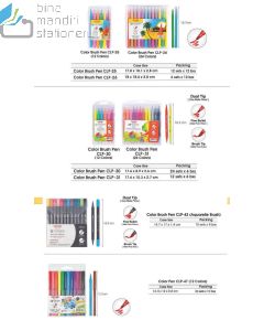 Gambar Joyko Color Brush Pen CLP-30 (12 Color) Pena Kuas Warna Menggambar Melukis merek Joyko