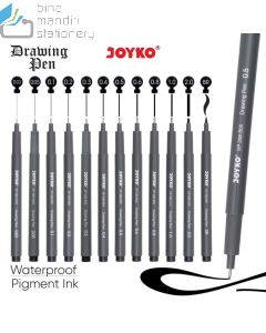 Contoh Pena Menggambar Joyko Drawing Pen DP-298-B03 merek Joyko
