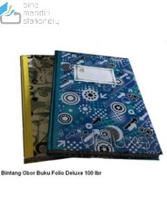 Gambar Atk Bintang Obor Buku Tulis Folio Deluxe 100 Lembar Hard Cover Beli di Toko Bina Mandiri Stationery harga murah semua peralatan sekolah lengkap