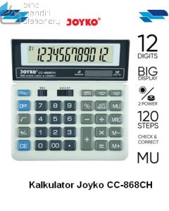 Contoh Kalkulator Meja 12 Digit Joyko Calculator CC-868CH merek Joyko