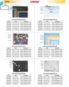 Contoh Kantong Poket Resleting Dokument Joyko Document Bag DCB-46 B5 (Jala Putih) merek Joyko