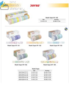 Selotip Kertas Warna Motif Joyko Washi Tape WT-101 (15mm x 3M)